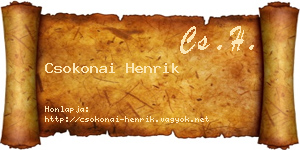 Csokonai Henrik névjegykártya